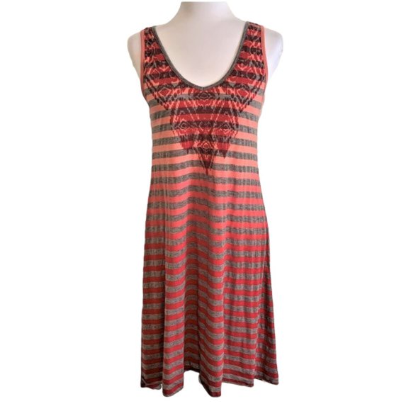 Prana Dresses & Skirts - Prana Dress Sundress Red Ombre Striped High Low Red Size Small